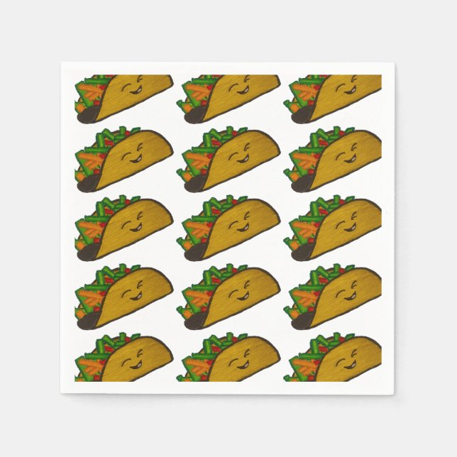 Papel Servilleta para Fiesta de Tacos (Anverso)