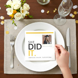 Papel Servilleta para Foto de Graduación Moderna con Ace