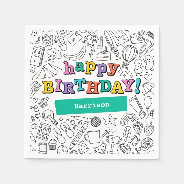 Papel servilleta personalizable de Guay Coloring (Anverso)