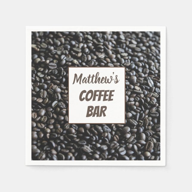 Papel Servilleta Personalizada de Bar de Café (Anverso)