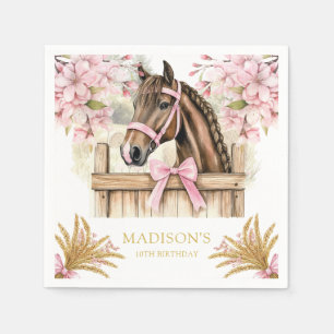 Papel Servilleta Personalizada de Caballo – Rosa Claro C