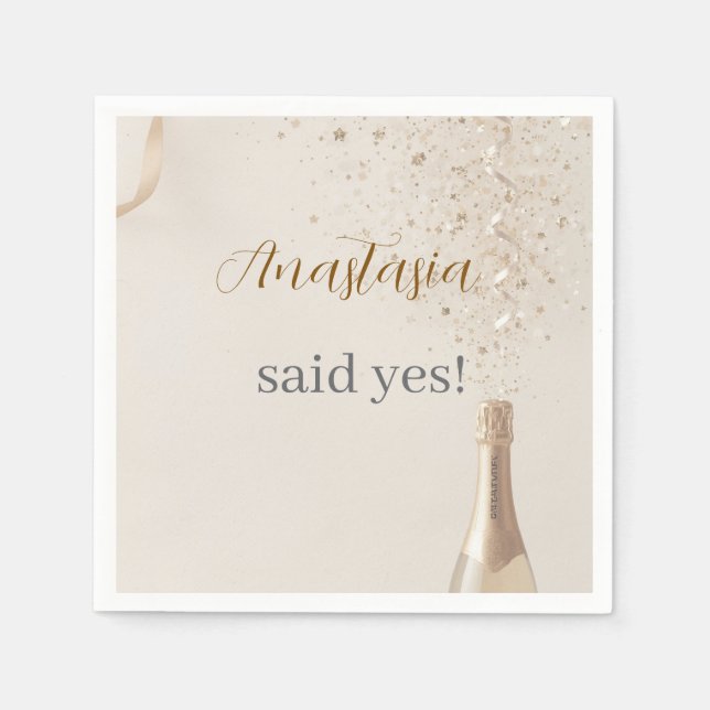 Papel Servilleta personalizada para despedida de soltera (Anverso)