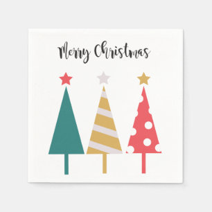 PAPEL SERVILLETA PINOS PARA FIESTA DE NAVIDAD