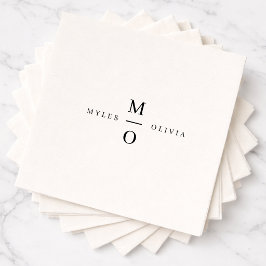 Papel Servilletas de Boda | Servilleta Elegante con Mono
