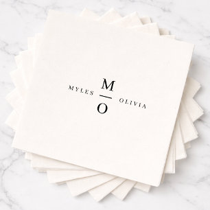 Papel Servilletas de Boda Servilleta Elegante con Mono