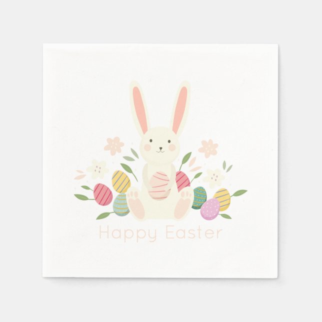 Papel Simple Bungalow Floral Easter | Servilleta de pape (Anverso)