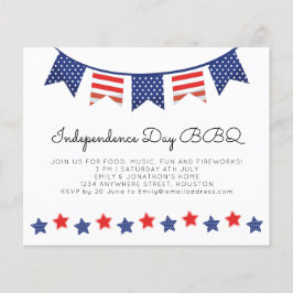 PAPEL | Simple Stars Bunting 4 de julio Invitación