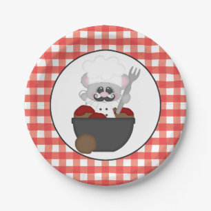 Papel Sirviendo albóndigas de comida italiana plato div