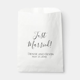 Papel Solo casada con bolsa personalizada de pastelitos