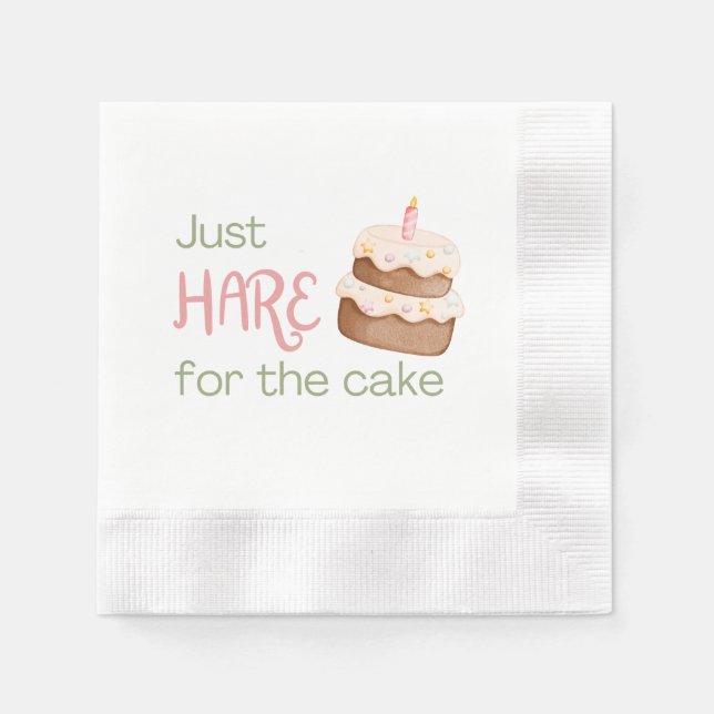 Papel Solo "LIEBRE" para la servilleta de postre de past (Anverso)