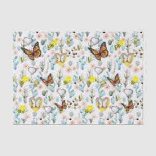 Papel tapicero abejas mariposa del día de la madre