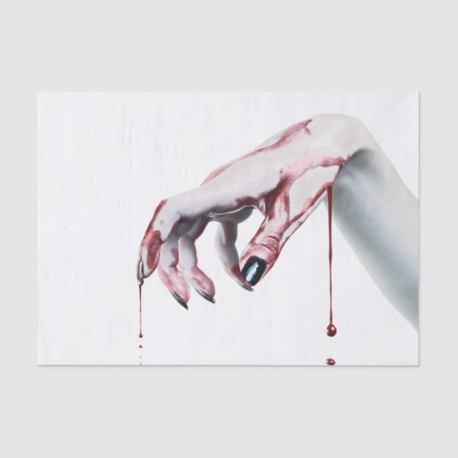 Papel tapicero envolver el goteo de sangre zombie  (Anverso)