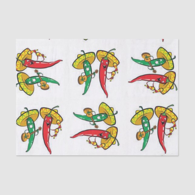 Papel tapicero Green Red Hot Peppers (Anverso)