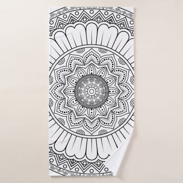 Papel tapiz de rosette mandala (Toalla de baño)