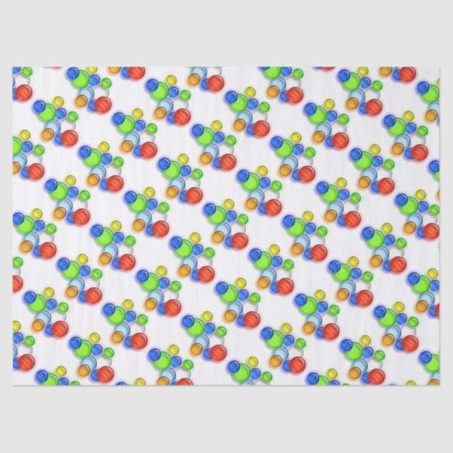 Papel tapón - Burbujas coloreadas (Anverso)