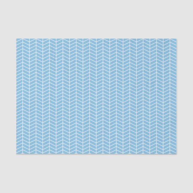 Papel tapón Chevron - Blanco sobre azul claro (Anverso)
