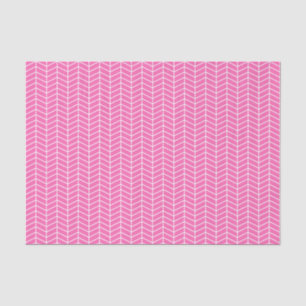 Papel tapón Chevron - Blanco sobre rosa