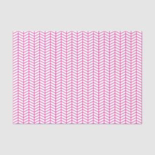 Papel tapón Chevron - Rosa caliente en blanco