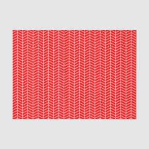 Papel tapón de Chevron - Blanco sobre rojo