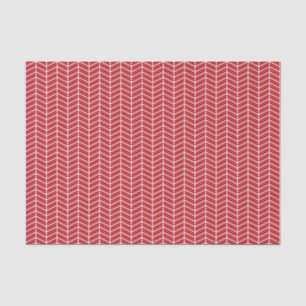 Papel tapón de Chevron - Blanco sobre rojo oscuro