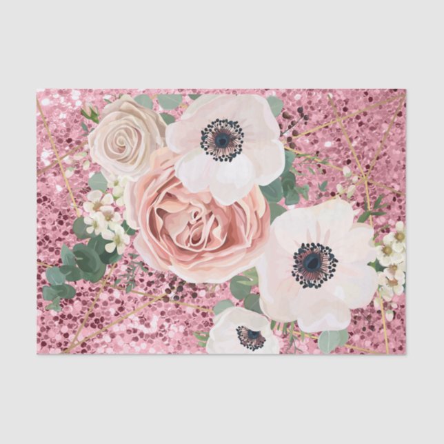 Papel Tejido Acondicionamiento Glitte Rosa de Jard (Anverso)