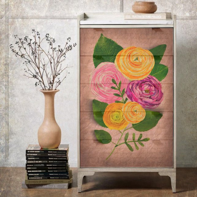 Papel Tejido de descomposición Vintage Ranunculus  (Subido por el creador)