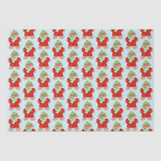 Papel Tejido GINGERBREAD DE WOOLIE + Nieve (Anverso)