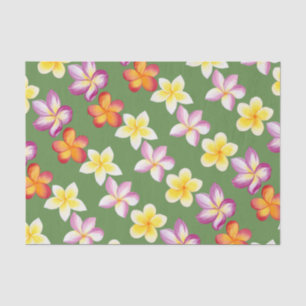 Papel Tejido Plumeria Tropical