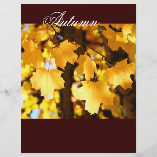 Papel tema otoño Hojas de árbol amarillas de otoño