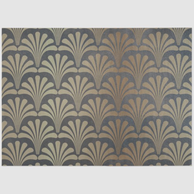 Papel teñido Art Deco, descodificación (Anverso)