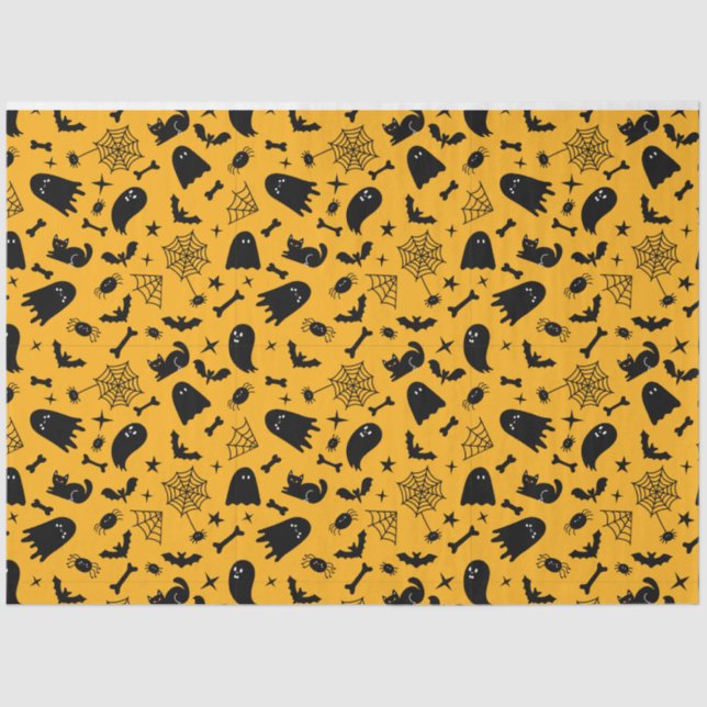 Papel teñido espeluznante gótico de Halloween (Anverso)