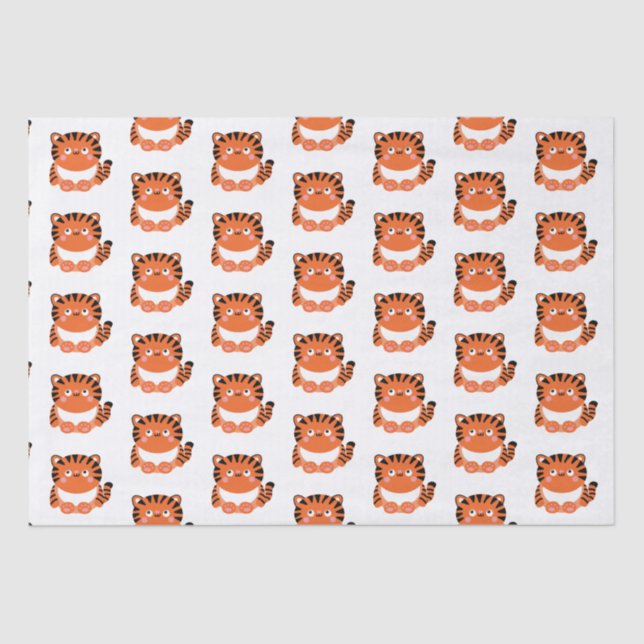 Papel tigre al estilo kawaii (Anverso)