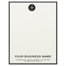 Papel timbrado con logotipo de negocio moderno per