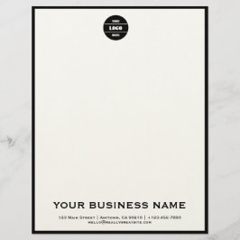 Papel timbrado con logotipo de negocio moderno per