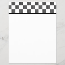 Papel Timbrado de Cuadros en Blanco y Negro
