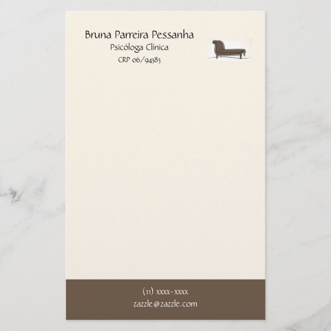 Papel timbrado Divã Psicanalista (Anverso)