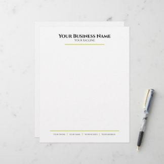 Papel Timbrado Minimalista Blanco para Negocios