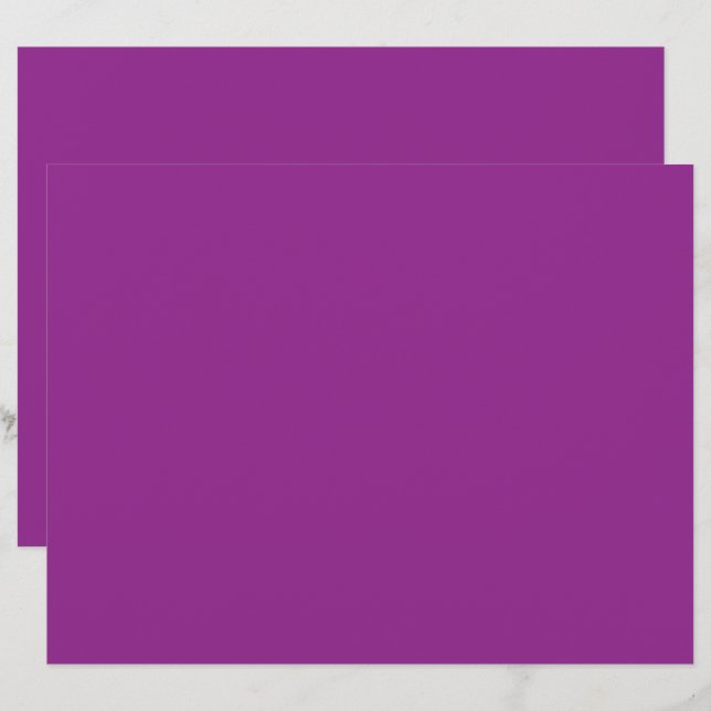 Papel Timbrado Morado | Marca Comercial Elegante (Anverso / Reverso)
