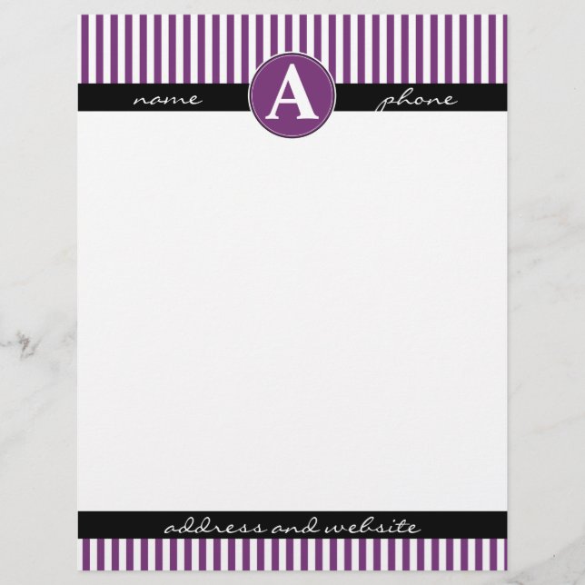 Papel timbrado, personalizado y monograma (Anverso)