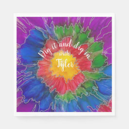 Papel Tintas de color de la servilleta Mitzvah