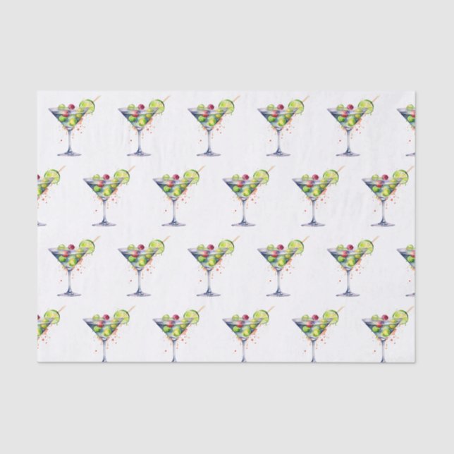 Papel tissue temático de Martini de Las Vegas (Anverso)