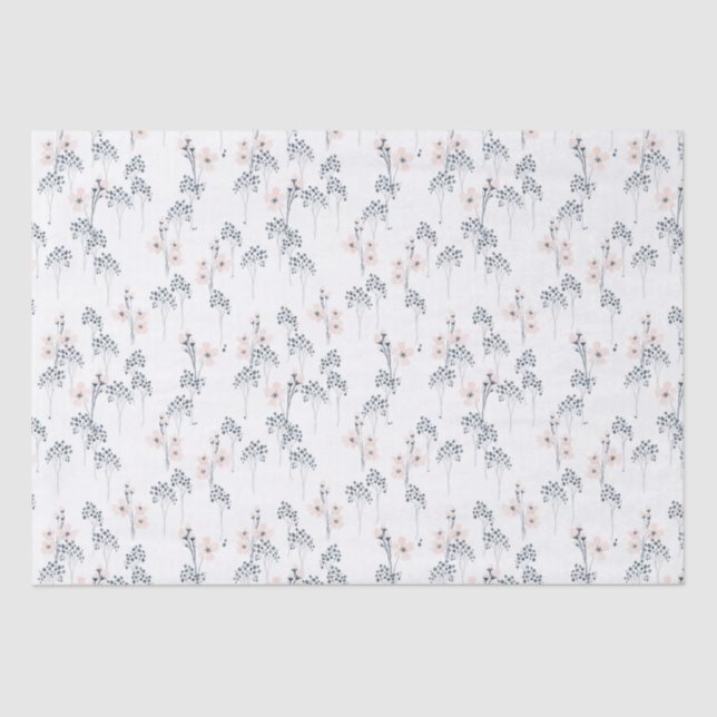 Papel tisú de acuarela de flor silvestre (Anverso)