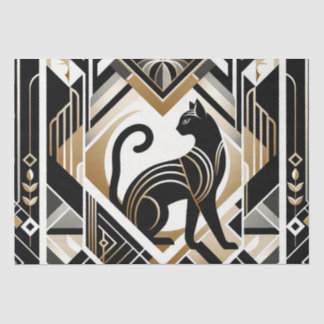 Papel tisú decorativo de gato abstracto moderno