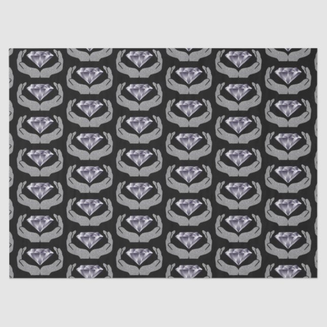 Papel tisú para boda Diamond Hands (Anverso)