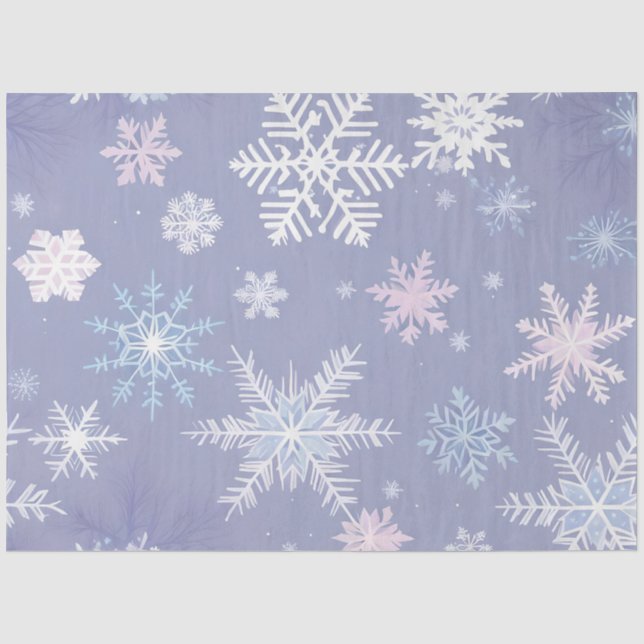 papel tisular de copos de nieve de cristal (Anverso)