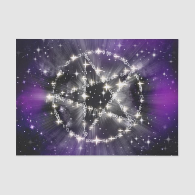 Papel tisular de estrellas y pentagramas (Anverso)