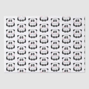 Papel tisular de panda al estilo kawaii
