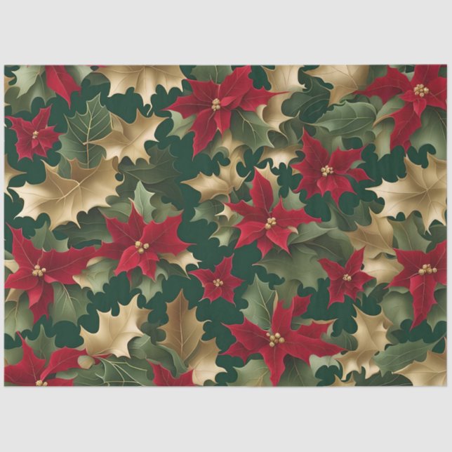 papel tisular de poinsettias galore (Anverso)