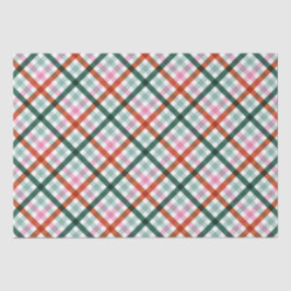 Papel tisular del patrón Gingham de navidades
