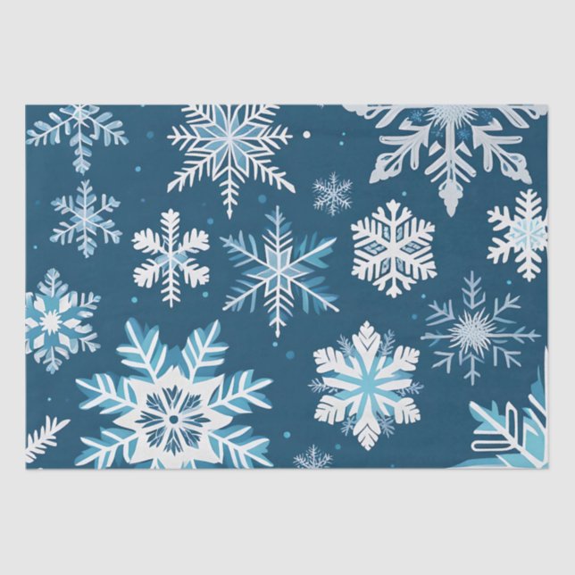 papel tisular para cristales de copo de nieve (Anverso)